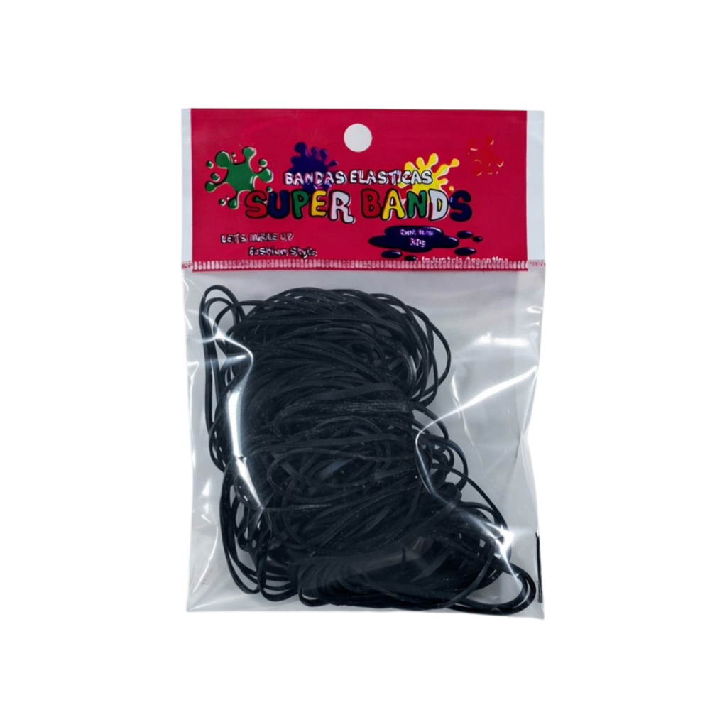 [D401023] SUPER BANDS DISPLAY N°40X2mm 30Gr  NEGRO 