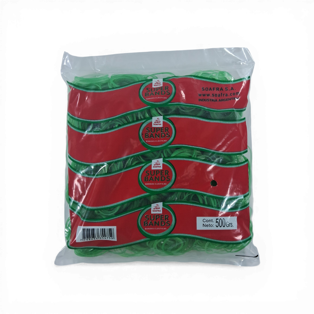 [401017] SUPER BANDS BOLSAS N°40x2mm 500Gr VERDE