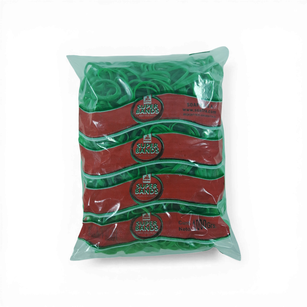 [401010] SUPER BANDS BOLSAS N°40X5mm 1000Gr verde