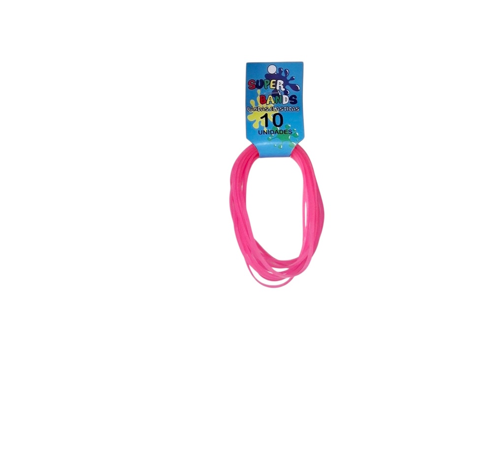 [D651009] SUPER BANDS DISPLAY N°65X5mm 10Uni ROSA FLUO