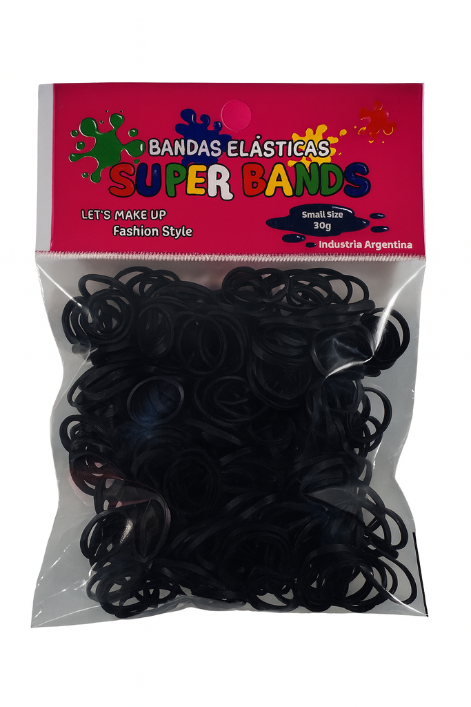 SUPER BANDS DISPLAY N°15X2mm 30Gr  NEGRO 