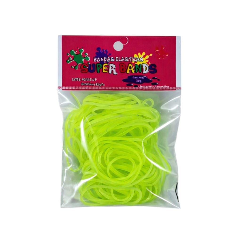 SUPER BANDS DISPLAY N°40X2mm 30Gr  AMARILLO FLUO