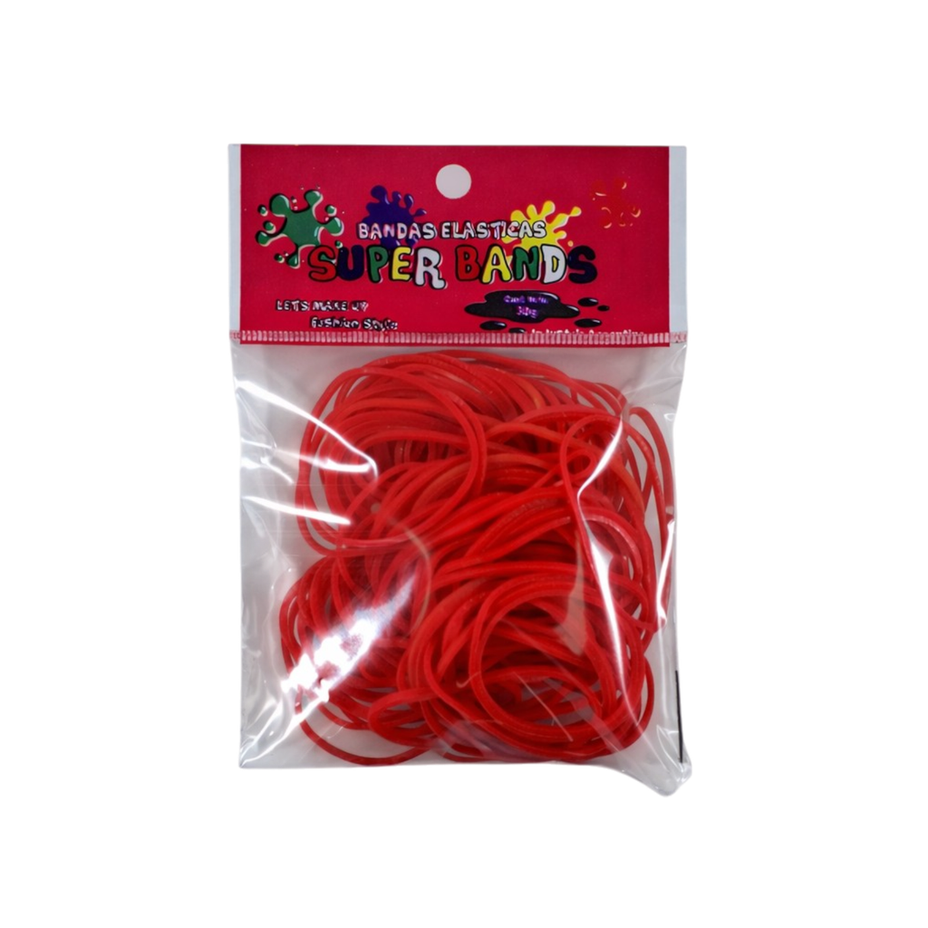 SUPER BANDS DISPLAY N°40X2mm 30Gr  ROJO