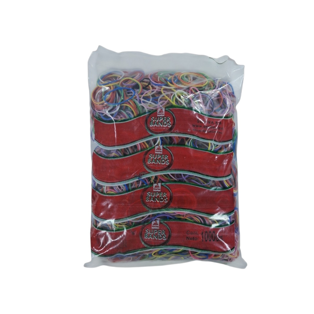 SUPER BANDS BOLSAS N°40X2mm 1000Gr COLORES