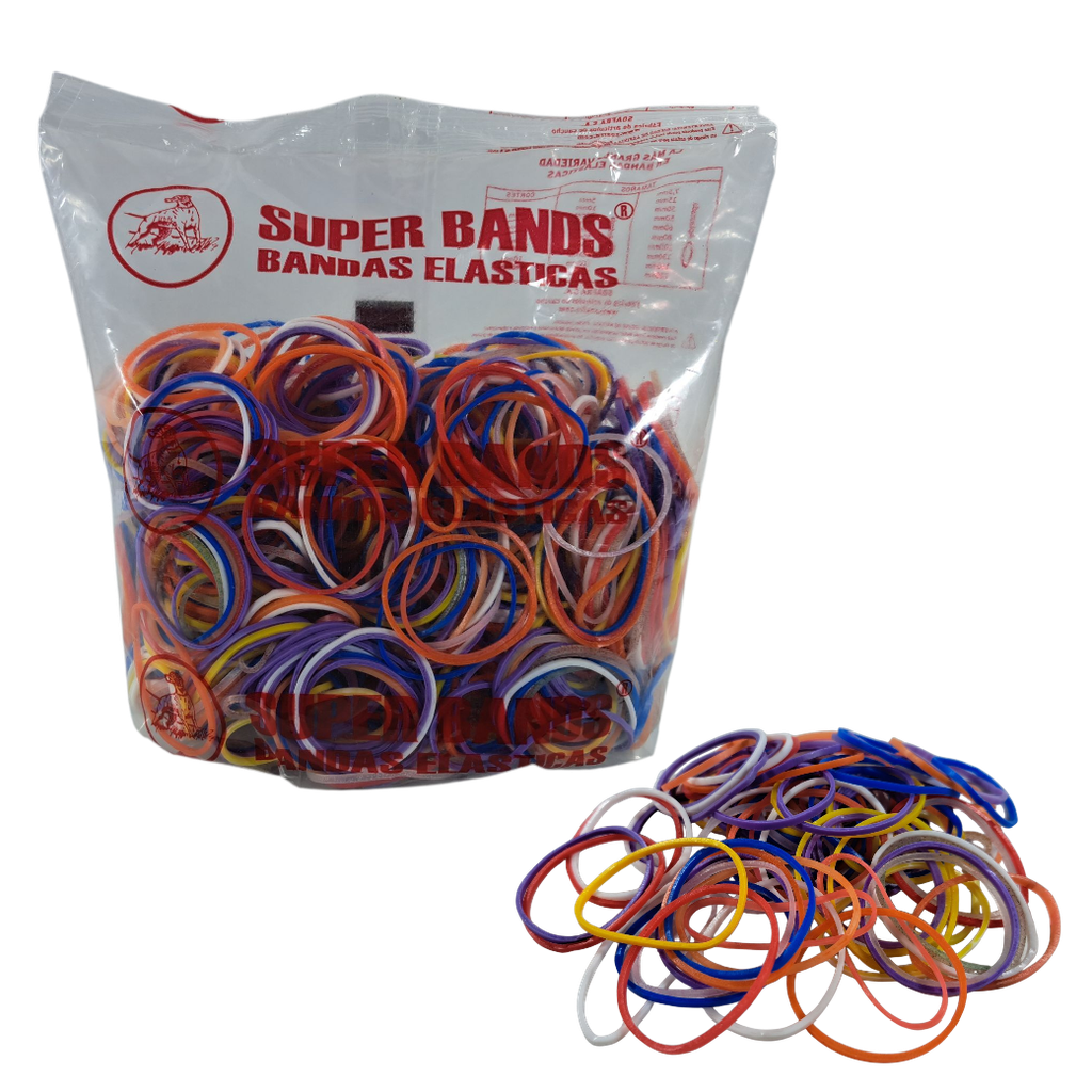 SUPER BANDS BOLSAS N°40X2mm 500Gr COLORES