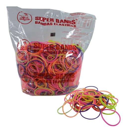 [401012] SUPER BANDS BOLSAS N°40X2mm 500Gr FLUO