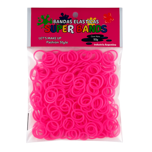 [D151016] SUPER BANDS DISPLAY N°15X2mm 30Gr  FUCSIA