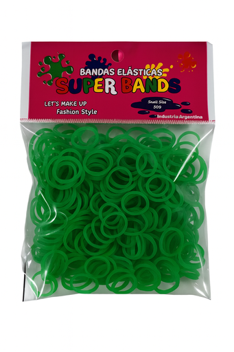 [D151010] SUPER BANDS DISPLAY N°15X2mm 30Gr  VERDE 