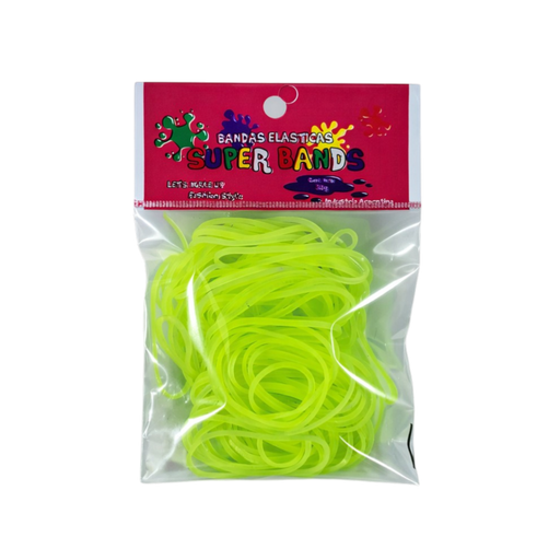 [D401017] SUPER BANDS DISPLAY N°40X2mm 30Gr  AMARILLO FLUO