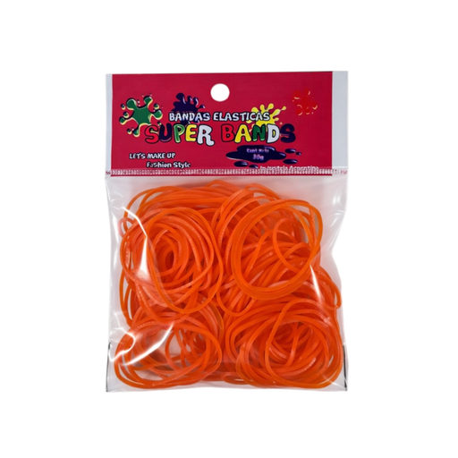 [D401021] SUPER BANDS DISPLAY N°40X2mm 30Gr  NARANJA 